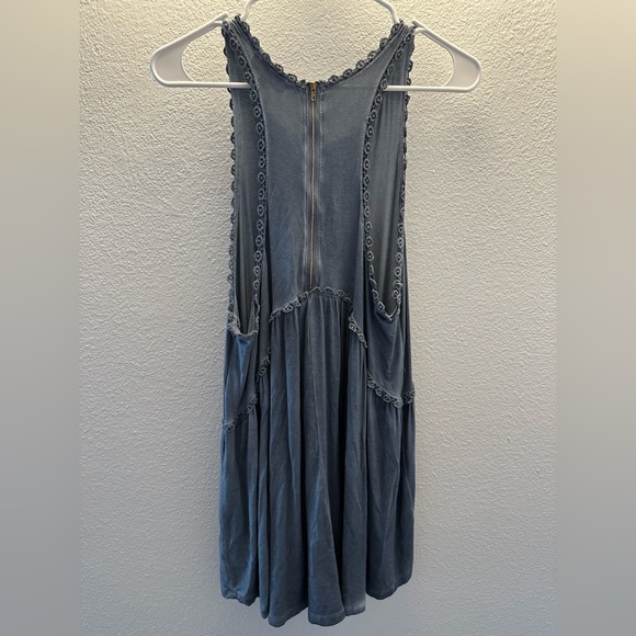 Dusty Blue Racerback Peplum Top - Picture 2 of 3